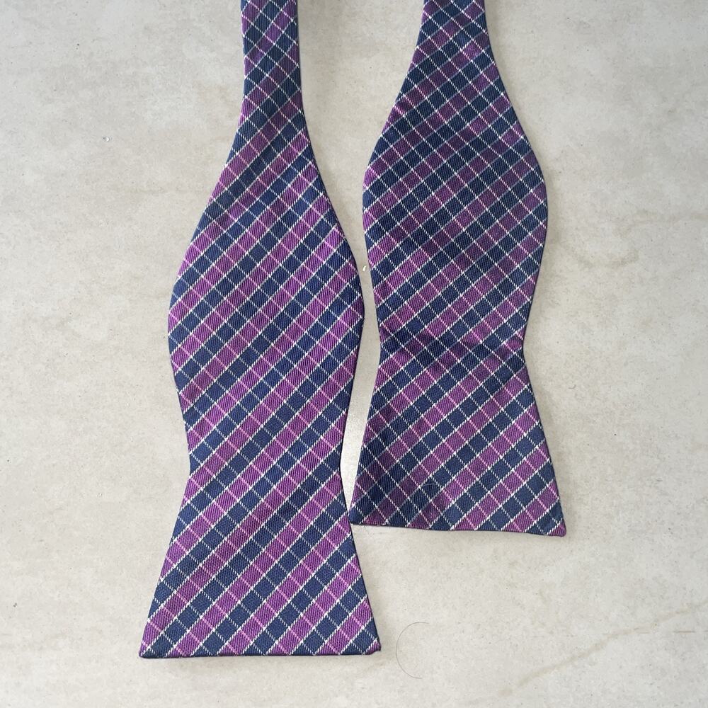Tommy Hilfiger Bow Multicolor Repp Silk Wide Striped Preppy